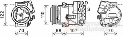 VAN WEZEL 3700k594 -  Компрессор, кондиционер